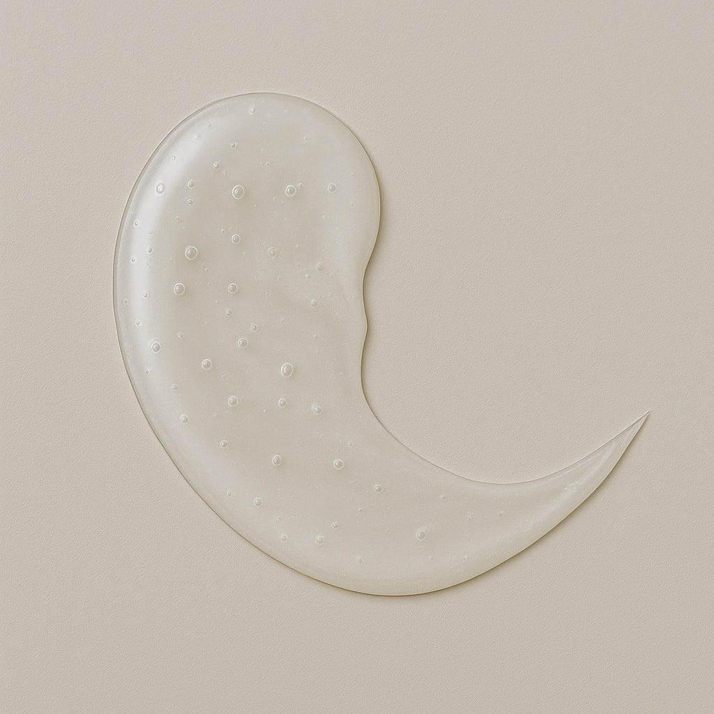 Creamy texture swatch of Coily Gurls hair product showing consistency and application