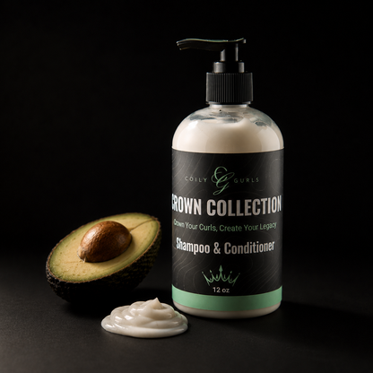 Shampoo and conditioner bottle with avocado on a black background